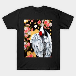 Crane bird in spring T-Shirt